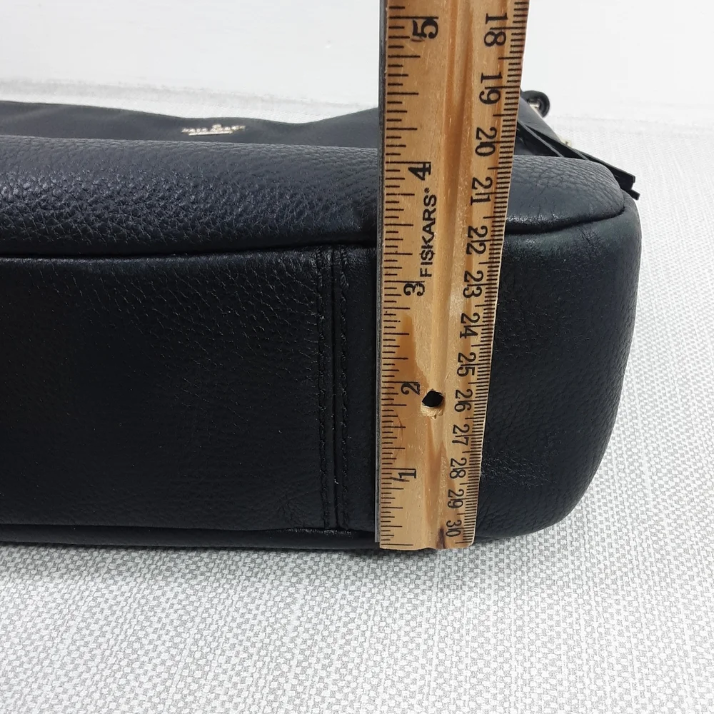 Kate Spade New York Black Pebbled Leather Shoulder Bag Hobo Flaw